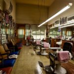 iluminiacion en salones de peluqueria vintage